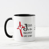 キリスト教イースター JESUS THE GREATEST LOVE STORY マグカップ (左)