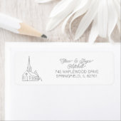 キリスト教エレガント教会モダンミニマル十字架 ラベル (インサイチュ)