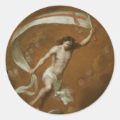 キリスト教カトリックのイエス・キリストは復活祭を起こした ラウンドシール (正面)