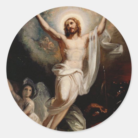 キリスト教カトリックのイエス・キリストは復活祭を起こした ラウンドシール (正面)