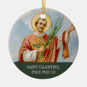 キリスト教カトリック写真聖バレンタインデー セラミックオーナメント (正面)