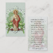 キリスト教カトリック聖ハート祈りの言葉 プレイスカード (正面/裏面)