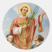 キリスト教カトリック聖バレンタインデー ラウンドシール (正面)