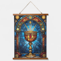 キリスト教カトリック聖杯のステンドグラス