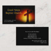 キリスト教キリスト教のクロス宗教牧師 名刺 (正面/裏面)