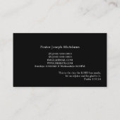 キリスト教キリスト教のクロス宗教牧師 名刺 (裏面)