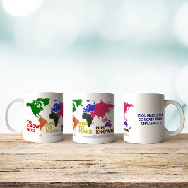 キリスト教クラシカル教育世界地図フェイク感じ コーヒーマグカップ