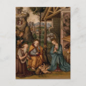 キリスト教クリスチャン・クリスマスの出生 シーズンポストカード (正面)