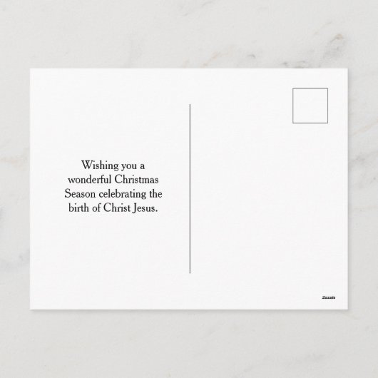 キリスト教クリスマス出生イエズス宗教的 シーズンポストカード (裏面)