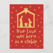 キリスト教クリスマス出生イエズス宗教的 シーズンポストカード (正面)