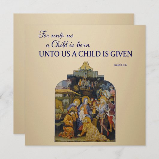 キリスト教クリスマス私たち子供は与え シーズンカード (正面/裏面)