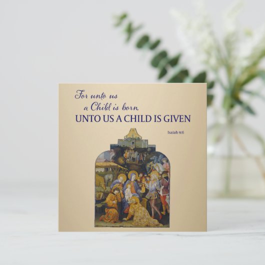 キリスト教クリスマス私たち子供は与え シーズンカード (スタンド正面)