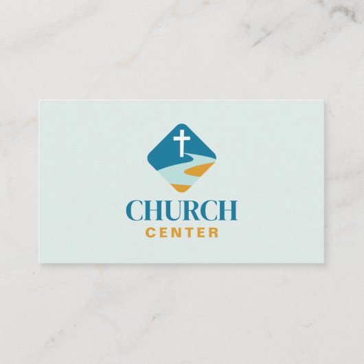 キリスト教クロスデザイン付き教会の名刺 名刺 (裏面)