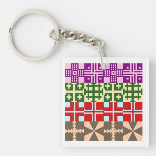 キリスト教クロスパターン1 キーホルダー (正面)