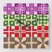 キリスト教クロスパターン1 スクエア壁時計 (正面)