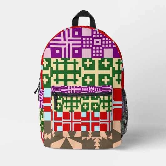 キリスト教クロスパターン1 プリントバックパック (正面)