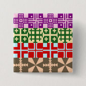 キリスト教クロスパターン1 缶バッジ (正面)