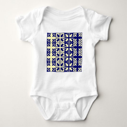 キリスト教クロスパターン2 ベビーボディスーツ (正面)