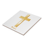 キリスト教クロス金ゴールド記号 タイル (側面)