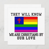 キリスト教ゲイ旗 招待状 (正面/裏面)