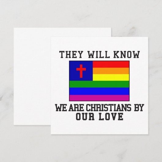 キリスト教ゲイ旗 招待状 (正面/裏面)