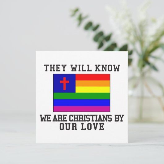 キリスト教ゲイ旗 招待状 (スタンド正面)