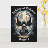 キリスト教ゴシック守護天使聖書名言詩篇 カード (黄色い花)