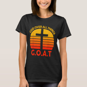 キリスト教ゴート 神はすべてのものより偉大 クロス ヴィンテージ Tシャツ