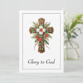 キリスト教シンプルキリスト教十字聖降誕祭イエス シーズンカード (スタンド正面)