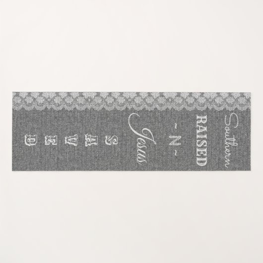 キリスト教デニムレース南イエスを育救てる ヨガマット (正面(横))