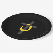 キリスト教ナザレーネのシンボル連帯と十字架 ペーパープレート (アングル)