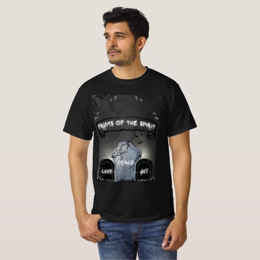 キリスト教ハロウィンシャツの精神の果実 Tシャツ (正面フル)