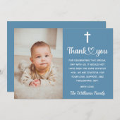 キリスト教バプテスマ《キリスト教》洗礼式や命名式聖体拝領 サンキューカード (正面/裏面)