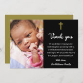 キリスト教バプテスマ《キリスト教》洗礼式や命名式聖体 サンキューカード (正面/裏面)