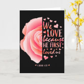 キリスト教バレンタインシャツギフト子供女性バレンタ カード (黄色い花)