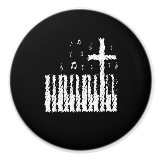 キリスト教バンドキリスト教のピアノ石のクラシック セラミックノブ (正面)