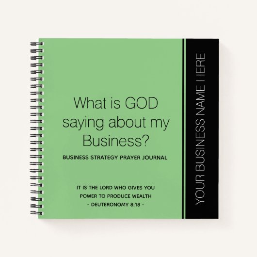 キリスト教ビジネスのための祈りの日記 ノートブック (正面)