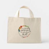 キリスト教フローラ出エジプト14:14聖書の聖句 ミニトートバッグ (裏面)