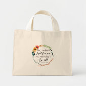 キリスト教フローラ出エジプト14:14聖書の聖句 ミニトートバッグ (正面)