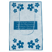 キリスト教フローラ十字架 ミディアムペーパーバッグ (裏面)