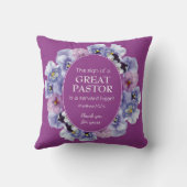 キリスト教フローラ牧師の感謝のしもべハート クッション (裏面)