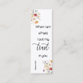 キリスト教フローラ聖書聖なる書物、 経典ブックマークカード スキニー名刺 (正面)