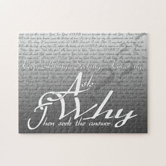 キリスト教ポスターパズルを頼んで下さい、追求して下さい、たたいて下さい ジグソーパズル (横)