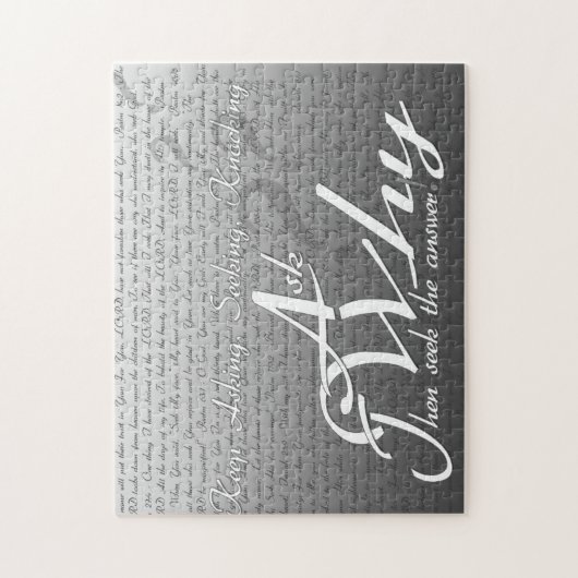 キリスト教ポスターパズルを頼んで下さい、追求して下さい、たたいて下さい ジグソーパズル (縦)