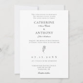 キリスト教ミニマリストエレガント·カトリクラシックック教徒 招待状 (正面)