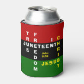 キリスト教モノグラム JUNETEENTH 缶クーラー (缶正面)