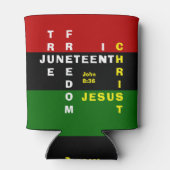 キリスト教モノグラム JUNETEENTH 缶クーラー (裏面)