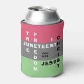 キリスト教モノグラムJUNETEENTH 缶クーラー (缶正面)