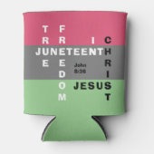 キリスト教モノグラムJUNETEENTH 缶クーラー (正面)