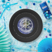 キリスト教ヨハネ3:16宇宙の惑星の地球 – 平和 ペーパープレート (パーティー)